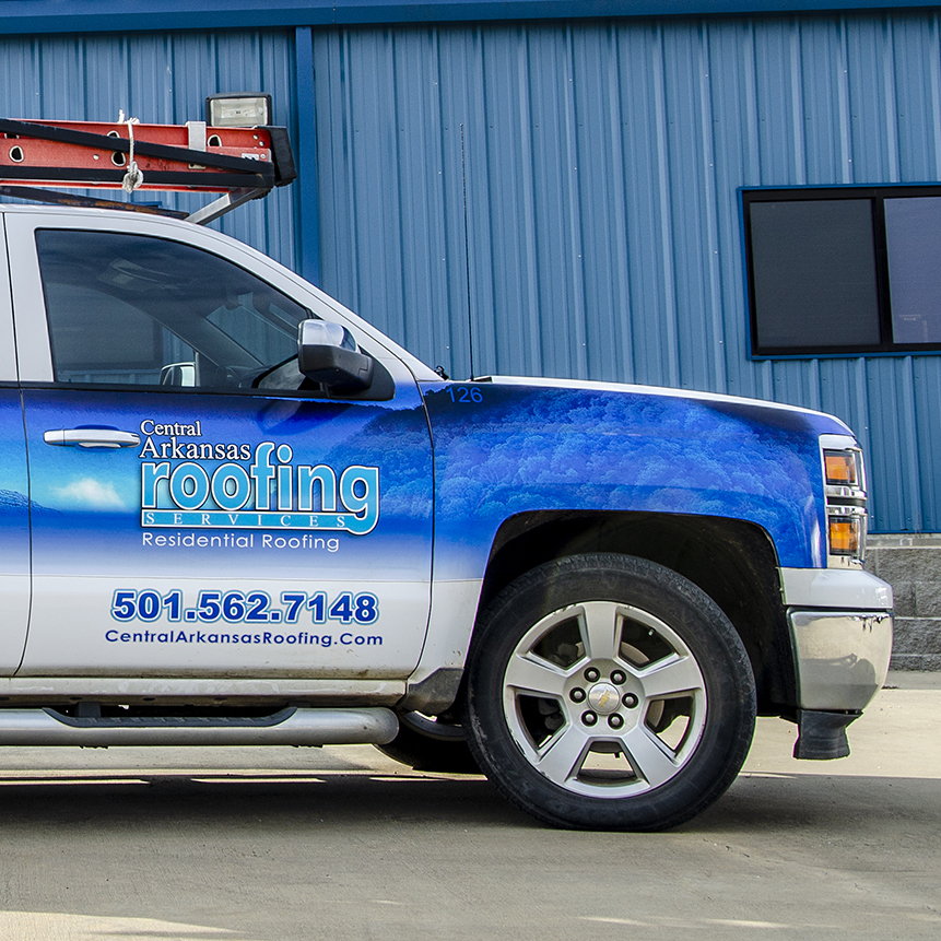 central arkansas roofing truck